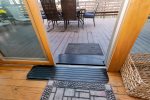 Removable ramp for access to the deck. If you need it, let us know and we will put it in place for you